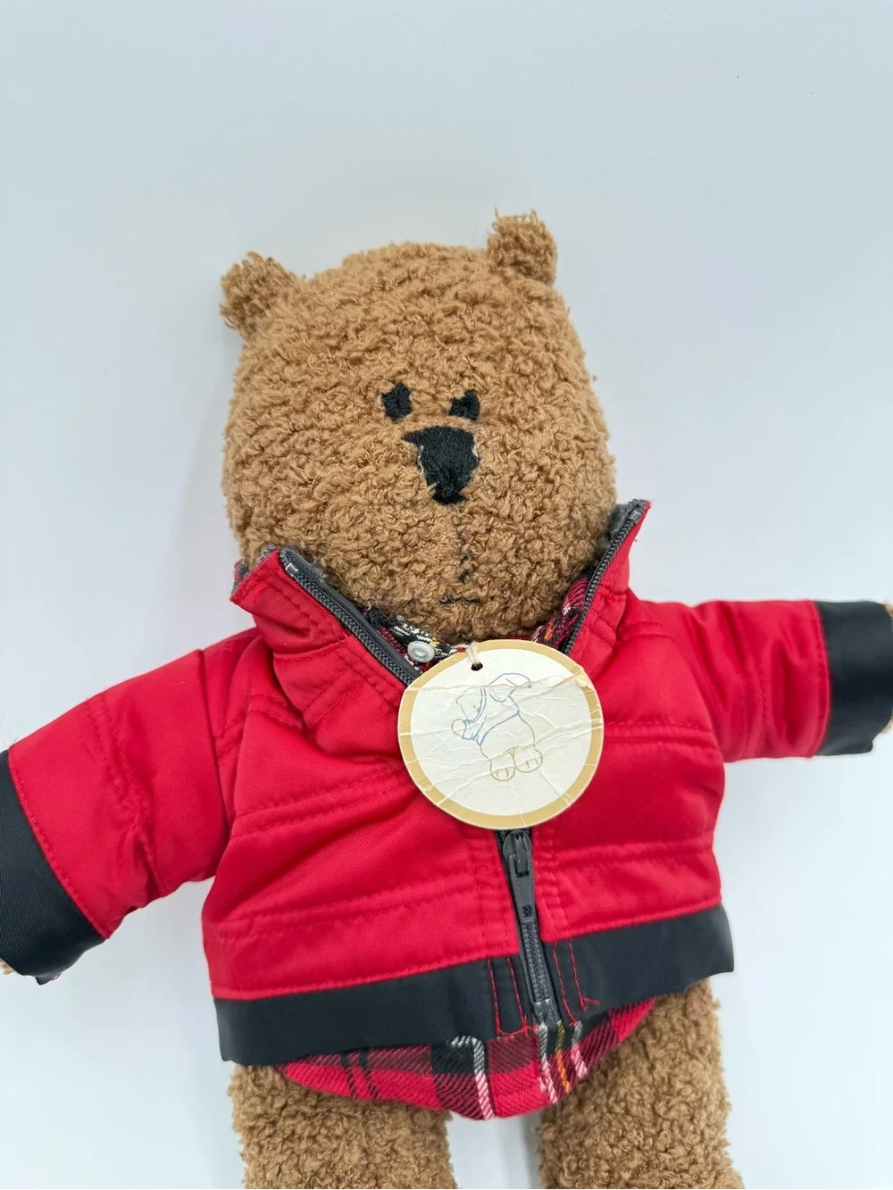 Vintage Baby Gap Special Edition Signature Teddy Bear Red Jacket Plaid HTF